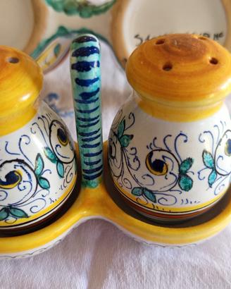 Set sale/pepe in maiolica Deruta