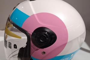 Casco Jet Scorpion Exo City II SHEER Azzurro/Rosa