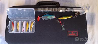 can a da pesca esche e mulinello 