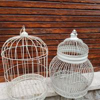 COPPIA DI VOLIERE DECORATIVE ORNAMENTALI D'ARREDO