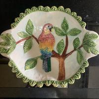 Portafrutta dipinto in ceramica