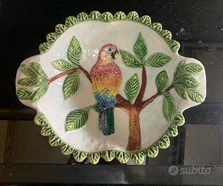 Portafrutta dipinto in ceramica