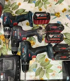 Kit utensili Bosch Professional 18V+4 batterie