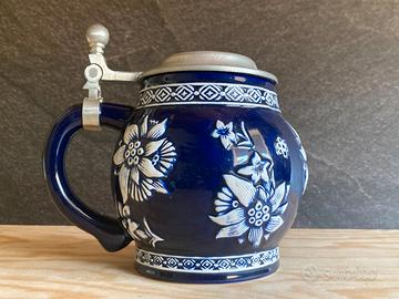 Boccale da birra in ceramica con coperchio