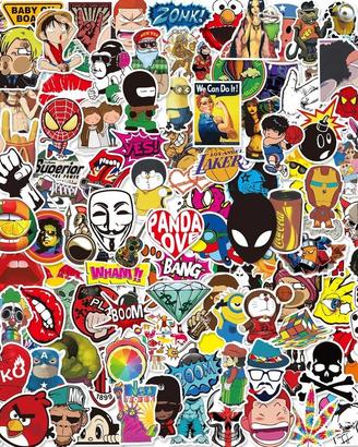 1000 STICKERS VARI MARVEL DC
