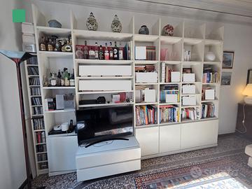 Libreria legno moderna bianca