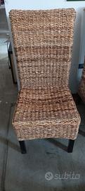 Sedie in banano più cuscini