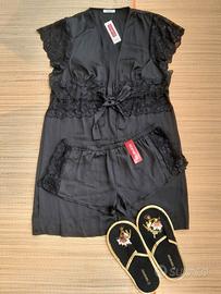 kimono + culotte + pantofole