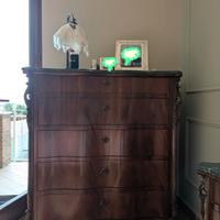 Comò e comodini in noce massello stile Luigi XV co