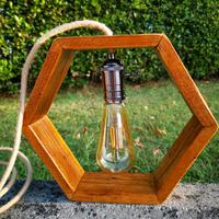 Lampada esagonale artigianale