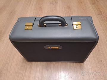 SAMSONITE VALIGIA  IN PELLE GRIGIA