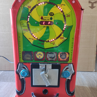 Mini slot machine vintage da tavolo colore rosso