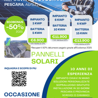 IMPIANTI FOTOVOLTAICI PESCARA PANNELLI + BATTERIA