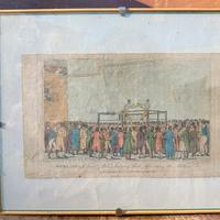 Quadro antica incisione cornice Inghilterra boxe