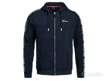 Felpa BMW c/cappuccio e zip  Make Life A Ride Uomo