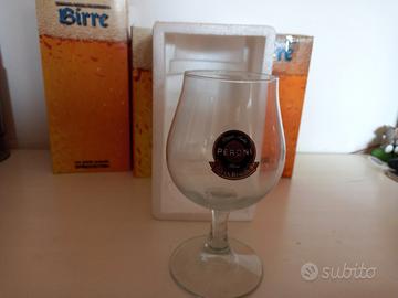 Bicchiere calice birra Peroni doppio malto