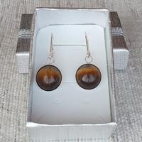 Orecchini in argento 925 e occhio di tigre natural