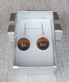 Orecchini in argento 925 e occhio di tigre natural