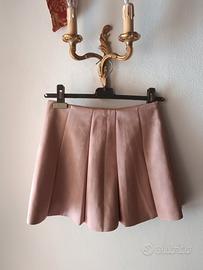 Minigonna scamosciata Rosa cipria ~ XS/S