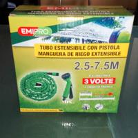 Tubo estensibile con pistola da giardino metri 7.5
