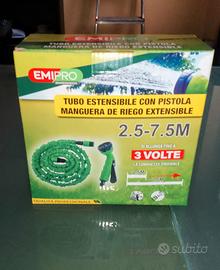 Tubo estensibile con pistola da giardino metri 7.5