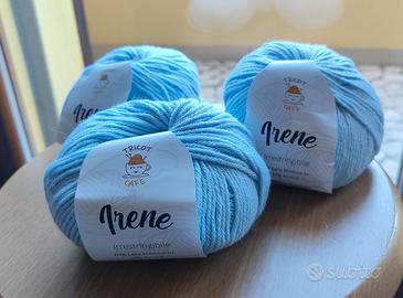 Gomitoli di Filato Misto Lana Merinos Azzurro Baby