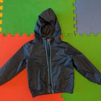 Giacca impermeabile leggera blu 3-4 anni
