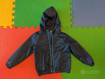Giacca impermeabile leggera blu 3-4 anni