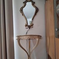 Comodino pensile con specchiera