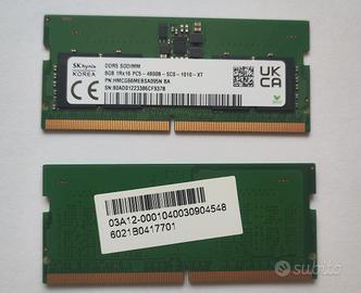 RAM SODIMM 16GB (2×8GB) - DDR5 per notebook