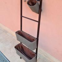scaletta appendi abiti porta asciugamani in legno 