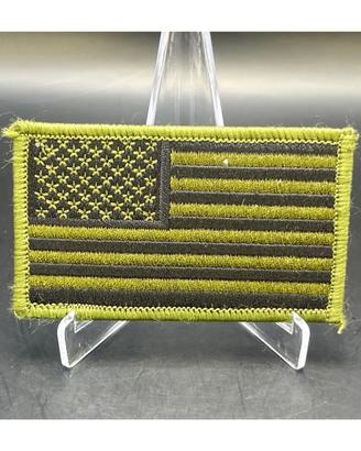 Patch Ricamata Bandiera USA Tattica OD Green USA