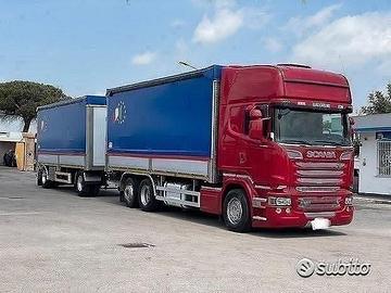 Scania r 580 e6 autotreno centinato 7.40 2015