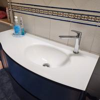 Mobile bagno legno laccato blu