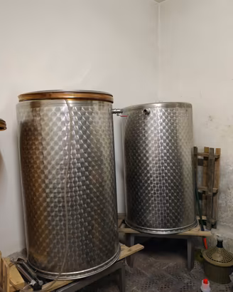 2 botti acciaio inox 500L per vino - 1000 lt.