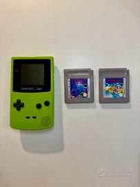 Gameboy Color Verde + Super Mario Land + TETRIS