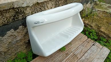 Portasapone in ceramica bianca ANNI '70