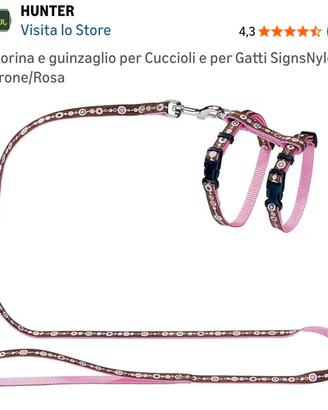 Pettorina e guinzaglio per Cuccioli e per Gatti