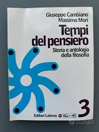Tempi del pensiero Vol. 3 Cambiano, Mori, Laterza
