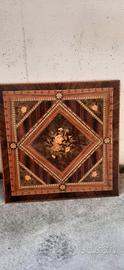 TAVOLA IN LEGNO INTARSIATA