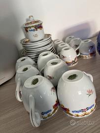 Set 12 tazzine Limonge,piattini e zuccheriera