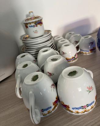 Set 12 tazzine Limonge,piattini e zuccheriera