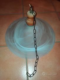 Lampadario in vetro lavorato – Stile Murano – Ø 30