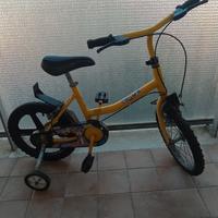 bicicletta 14 "con rotelle + monopattino 3 ruote 