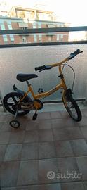 bicicletta 14 "con rotelle + monopattino 3 ruote 
