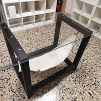 Tavolino artigianale in legno con vela originale