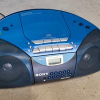 Stereo portatile lettore CD musicassette Vintage 