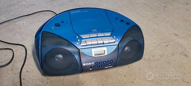 Stereo portatile lettore CD musicassette Vintage 