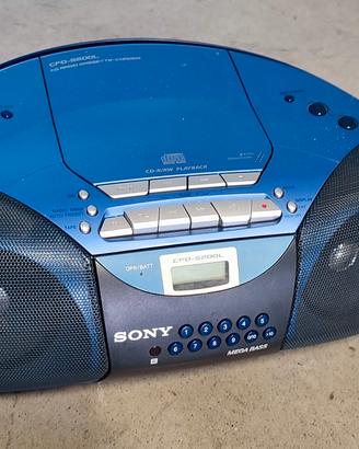 Stereo portatile lettore CD musicassette Vintage 