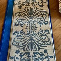 Tappeto avorio e blu 1,27 x 0,61